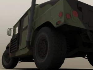 hmmmwv military humvee camouflaged 3D Model