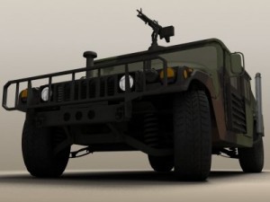 hmmmwv military humvee camouflaged Modelo 3D