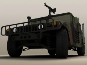 hmmmwv military humvee camouflaged 3D Model
