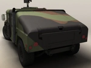 hmmmwv military humvee camouflaged 3D Model