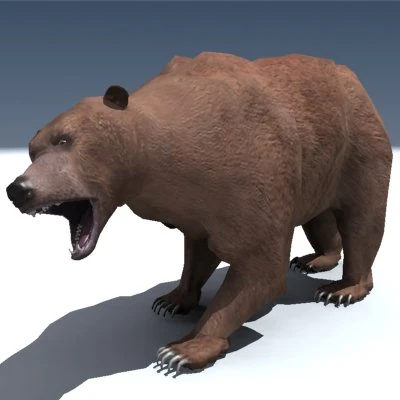 orso grizzly truccato Modello 3D .c4d .max .obj .3ds .fbx .stl .blend 