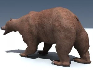 orso grizzly truccato Modello 3D