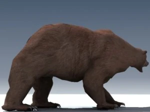 orso grizzly truccato Modello 3D