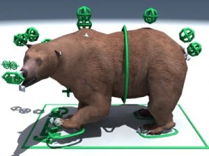 orso grizzly truccato Modello 3D