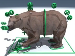 orso grizzly truccato Modello 3D