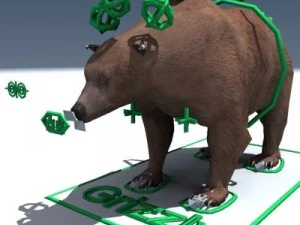 orso grizzly truccato Modello 3D