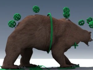 orso grizzly truccato Modello 3D