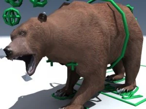 orso grizzly truccato Modello 3D