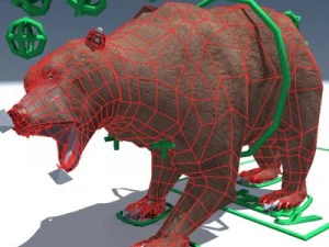 orso grizzly truccato Modello 3D
