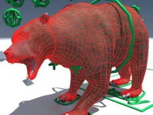 orso grizzly truccato Modello 3D