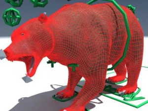 orso grizzly truccato Modello 3D