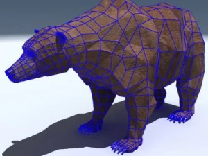 orso grizzly Modello 3D