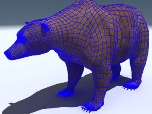 orso grizzly Modello 3D