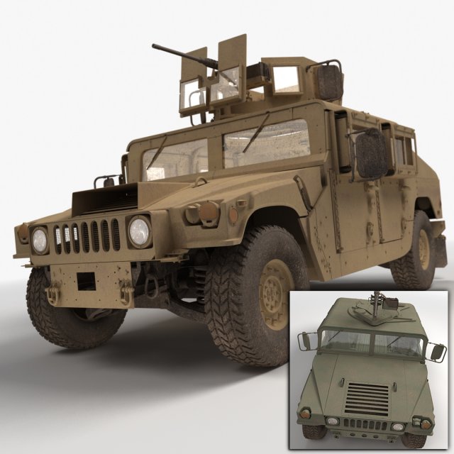 Hmmwv military humvee 3D-Modell in Kampf 3DExport