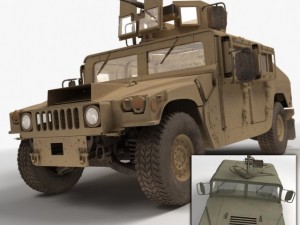 Hmmwv military humvee 3D Model