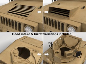 Hmmwv military humvee Modèle 3D