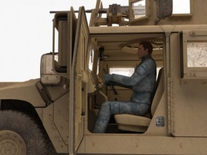 Hmmwv military humvee Modèle 3D