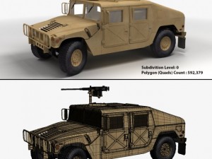Hmmwv military humvee Modèle 3D