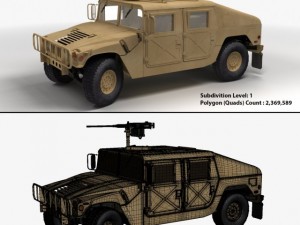Hmmwv military humvee Modèle 3D