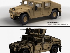 Hmmwv military humvee Modèle 3D