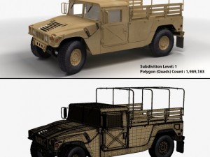 Hmmwv military humvee 3D in 3DExport