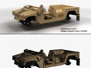 Hmmwv military humvee Modèle 3D