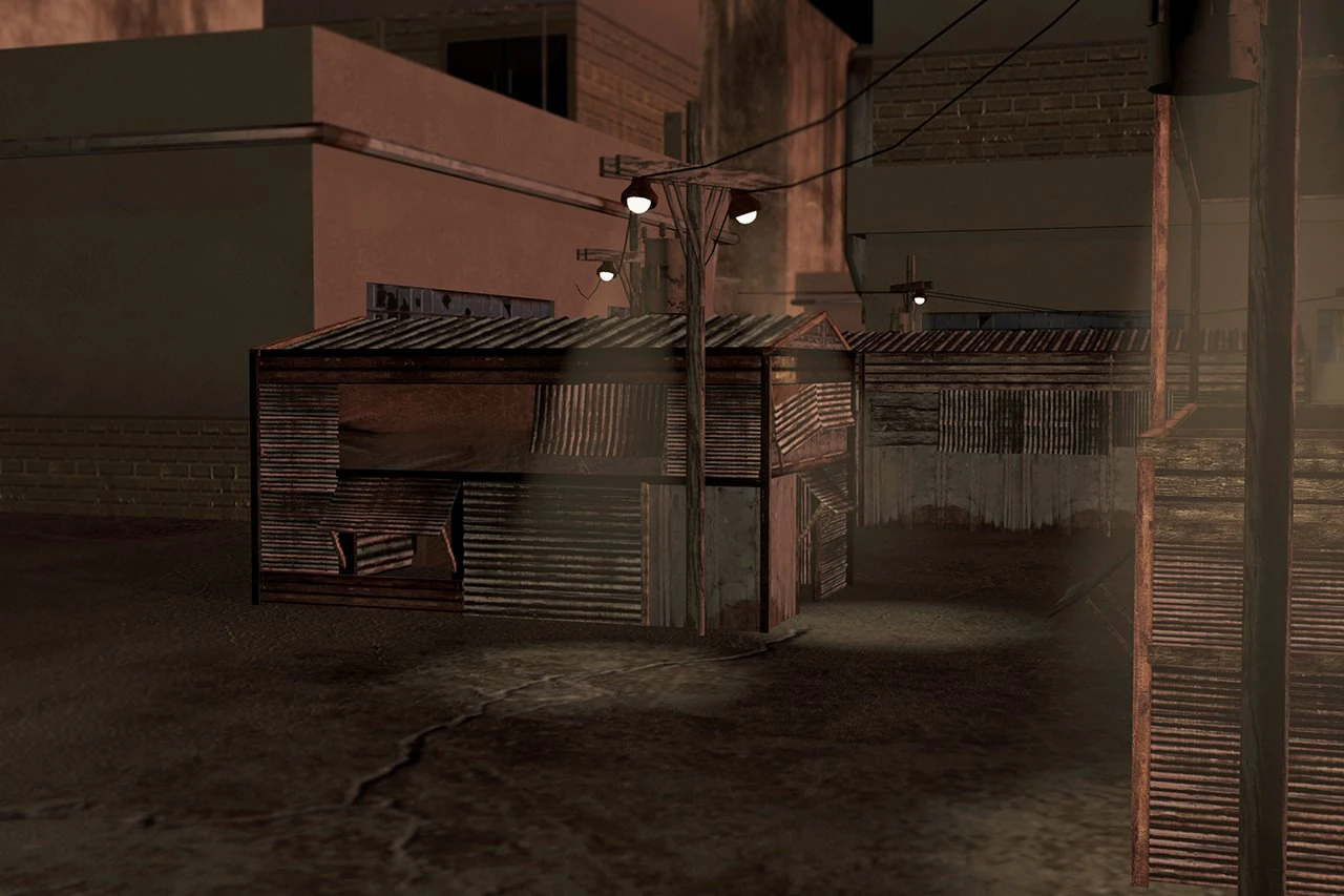 빈민가 건물 컬렉션 3D 모델 .c4d .max .obj .3ds .fbx .stl .blend 