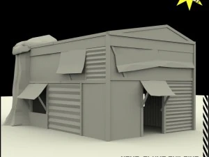 빈민가 건물 컬렉션 3D 모델