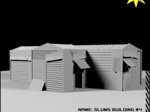 빈민가 건물 컬렉션 3D 모델