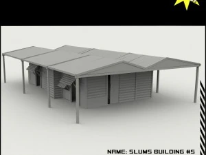 빈민가 건물 컬렉션 3D 모델