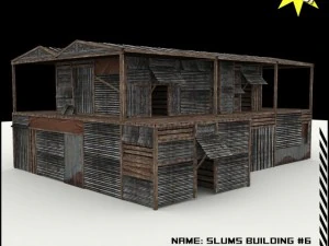 빈민가 건물 컬렉션 3D 모델