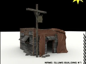 빈민가 건물 컬렉션 3D 모델