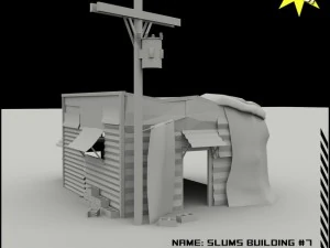 빈민가 건물 컬렉션 3D 모델