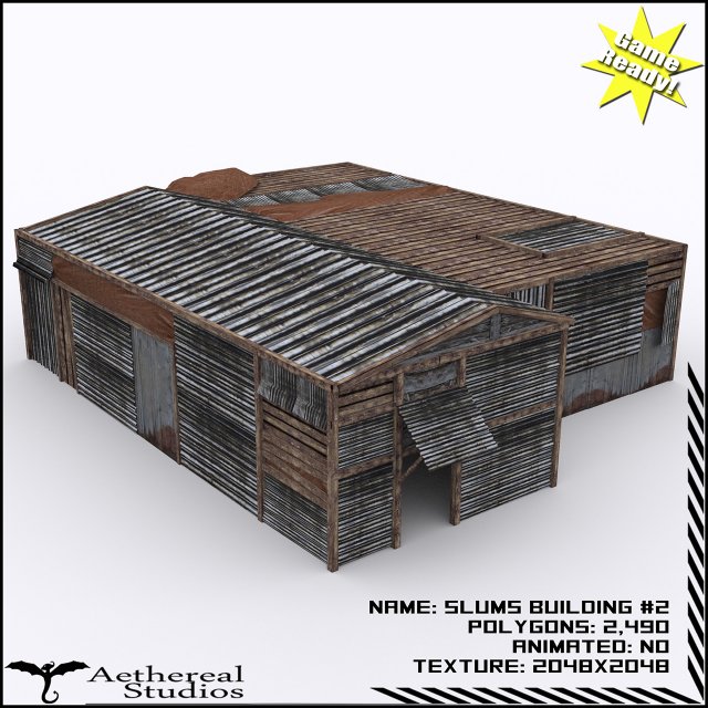 slums building 2 Modelo 3D .c4d .max .obj .3ds .fbx .stl .blend 