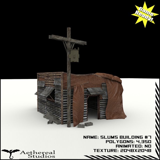 slums building 7 3Dモデル .c4d .max .obj .3ds .fbx .stl .blend 