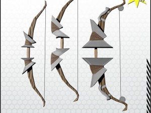 fantasy bow pack Modelo 3D