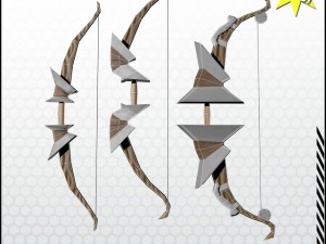 fantasy bow pack Modello 3D