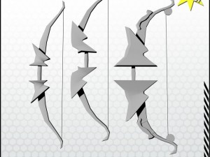 fantasy bow pack Modello 3D
