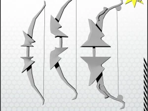 fantasy bow pack 3D Model