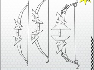 fantasy bow pack Modello 3D