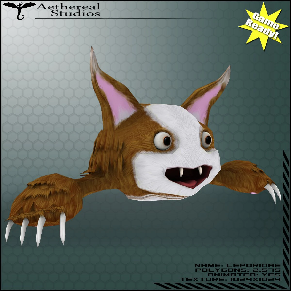 leporidae 3D Model .c4d .max .obj .3ds .fbx .stl .blend 