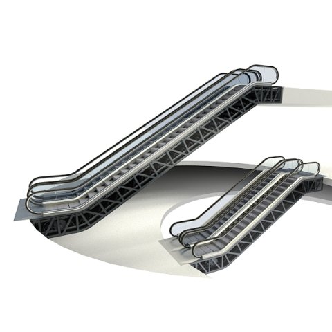 escalator seethru 3Dモデル .c4d .max .obj .3ds .fbx .stl .blend 