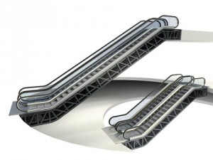 escalator seethru Modelo 3D