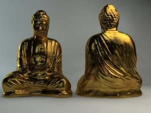 sitting buddha Model 3D