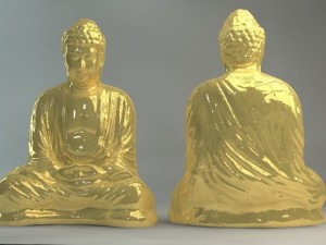 sitting buddha Model 3D