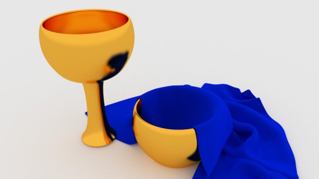 golden cup 3D Model .c4d .max .obj .3ds .fbx .stl .blend 