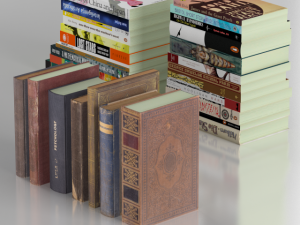 30 books collection include 7 old books 3D 모델