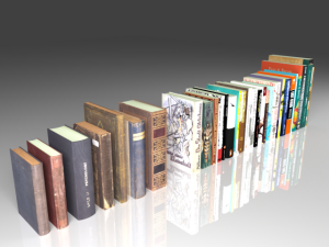 30 books collection include 7 old books 3D 모델