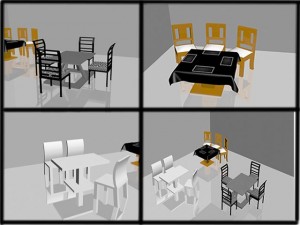 kit mesas 3D Model
