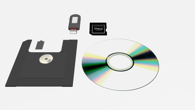 dispositivos de almacenamiento 3Dモデル .c4d .max .obj .3ds .fbx .stl .blend 